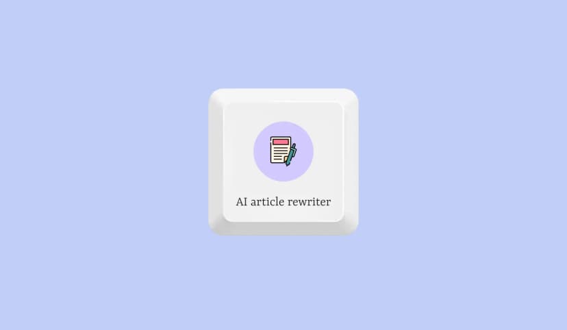 AI article rewriter